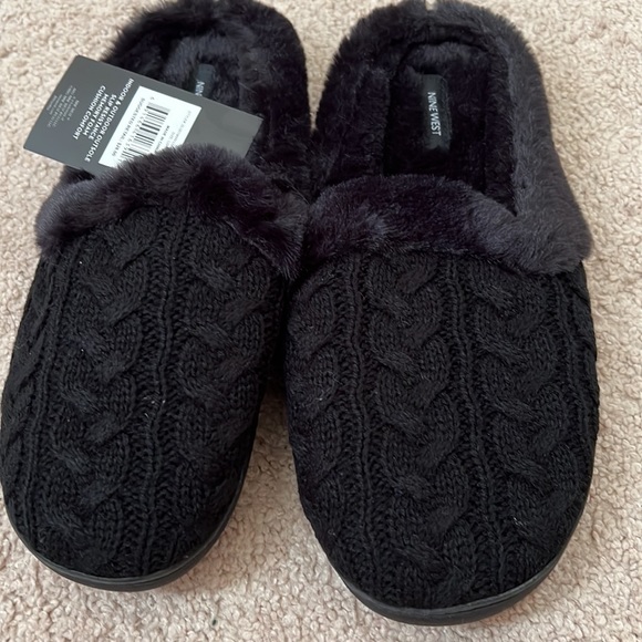 Nine West Shoes Nine West Womens Cable Knit Slippers Poshmark